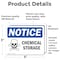 Signmission Chemical Storage Sign, Vinyl Decal, 5in W x 3.5in L, 2PK OS-2PACK-NS-D-35-L-10571 - alternate 5